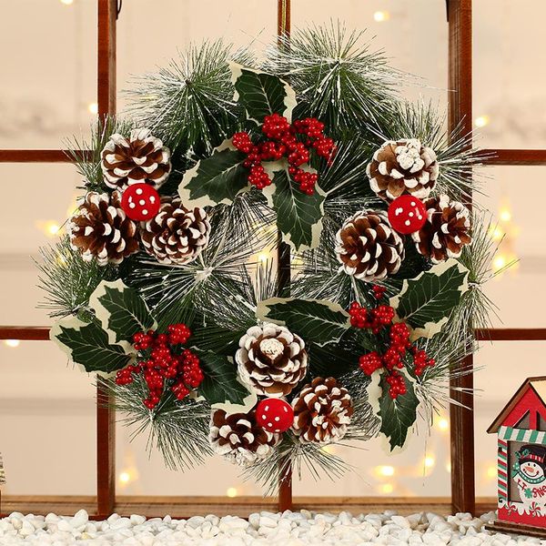 

decorative flowers & wreaths winter rustic xmas hangings home decoration accessories christmas decorations for white snow wreath with stars