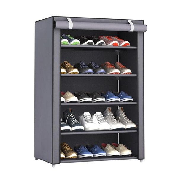 

multiple styles dustproof home shoe rack size non-woven layers shoes shelf stand holder door organizer clothing & wardrobe storage