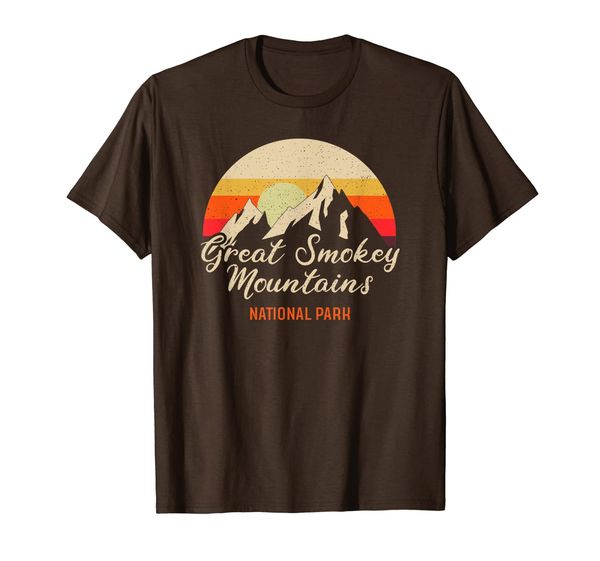 

great smokey mountains national park funny camping shirt, White;black