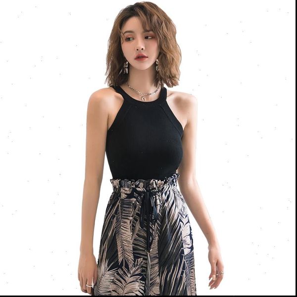 

off shoulder crop knitted womens cami night club solid o neck for summer, White