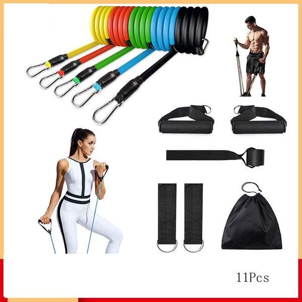 

/ set fitness resistance bands elastic rope yoga stretch exercise band training pull home gym workout equipment