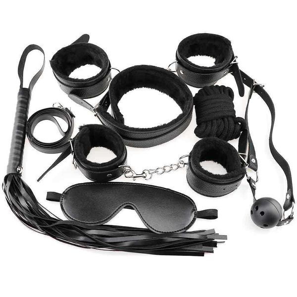 

suit black taste hand men's articles and binding plush 7-piece combination, Black;white