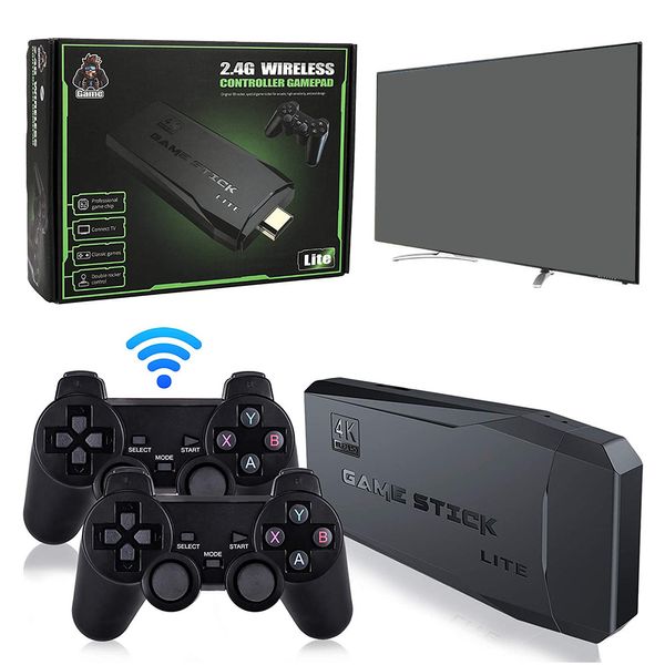 4K HD Videospielkonsole 2,4 G Wireless Controller Gamepad Spiele Stick kann 3500 klassische Home TV Retro tragbare Game-Spieler unterstützen Dual Play M8