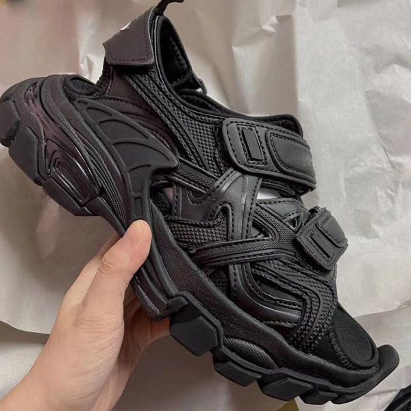 

platform sport sandals summer thick sole shoes hook flat heel black white casual sneakers patchwork 2021 sandalias