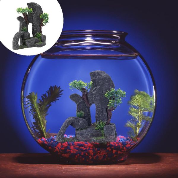 

decorations 1pc resin rockery decor simulation sculpture fish tank craft ornament
