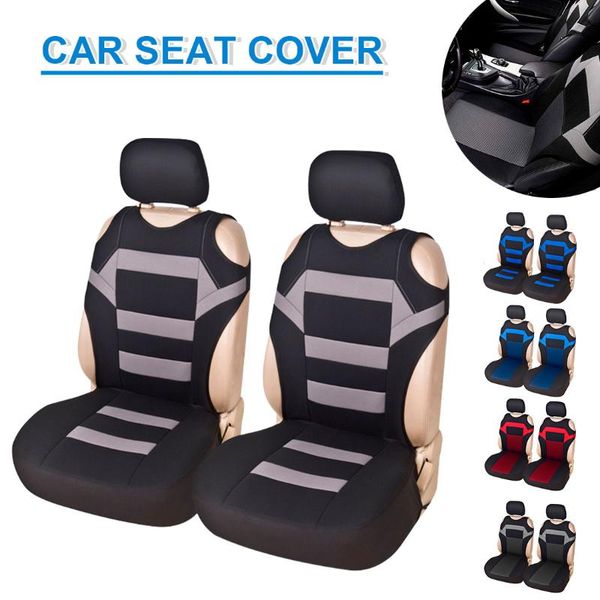 

car seat covers 2pcs universal summer t-shirt design jacquard fabric front protection for car/truck/van