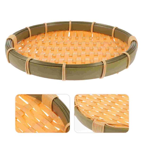 

kitchen storage & organization 1pc simulated bamboo woven tray bread trays serving basket vegetable