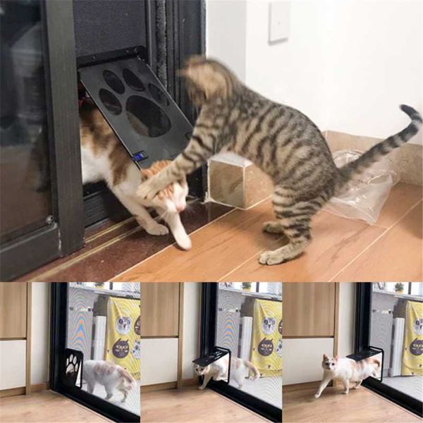 

cat carriers,crates & houses pet door safe lockable screen outdoor dogs cats window gate security flap gates tunnel dog fence access