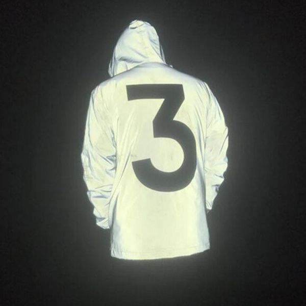 

Brand Reflective Windbreaker Jacket 3M Full Reflective Hooded Jacket for Men and Women Number 3 Printed Waterproof Night Coat Jackets, Black;brown
