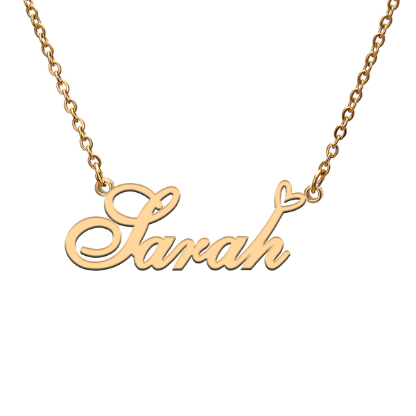 

charms god with love heart personalized character necklace name sarah for friend jewelry gift, Bronze;silver