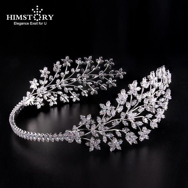 

hair clips & barrettes himstory wedding cz zircon tiaras cubic zirconia pageant crowns adjustable headband bridal birthday headpiece accesso, Golden;silver