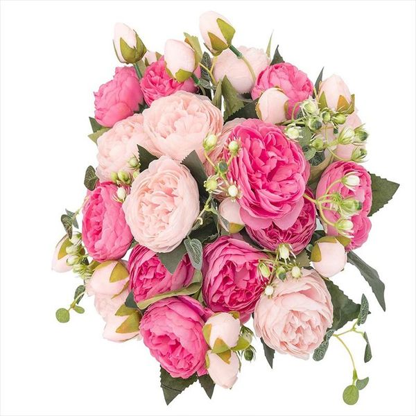 

decorative flowers & wreaths peony rose flower bride holding simulation wedding home opening ceremony party christmas diy craft office decor