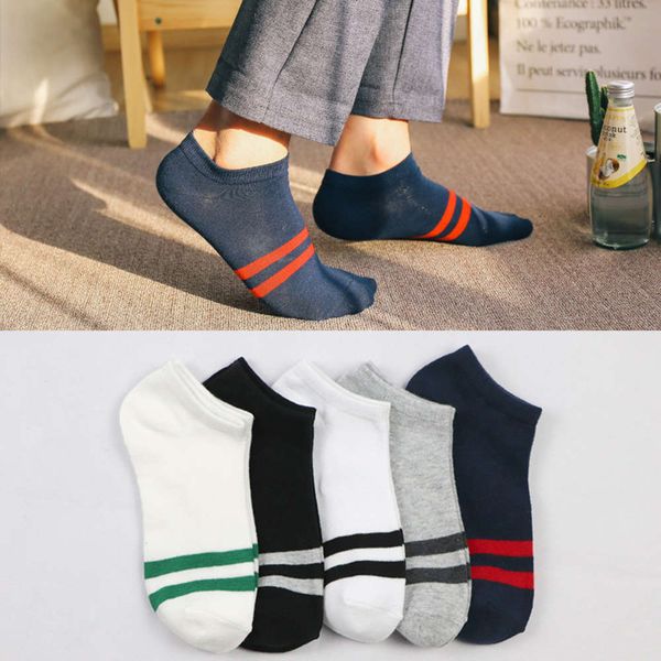 

casual pure cotton breathable thin stripe odor shallow, Black
