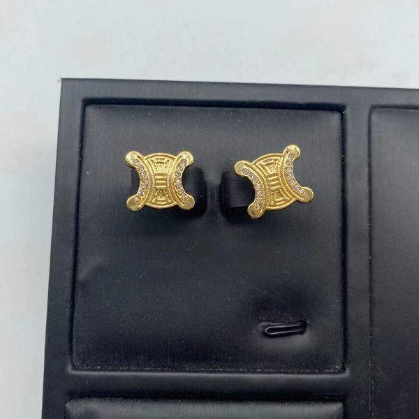 

design jewelry 20 new triumphal arch with diamond for female personality french cool style pendant earrings, Golden