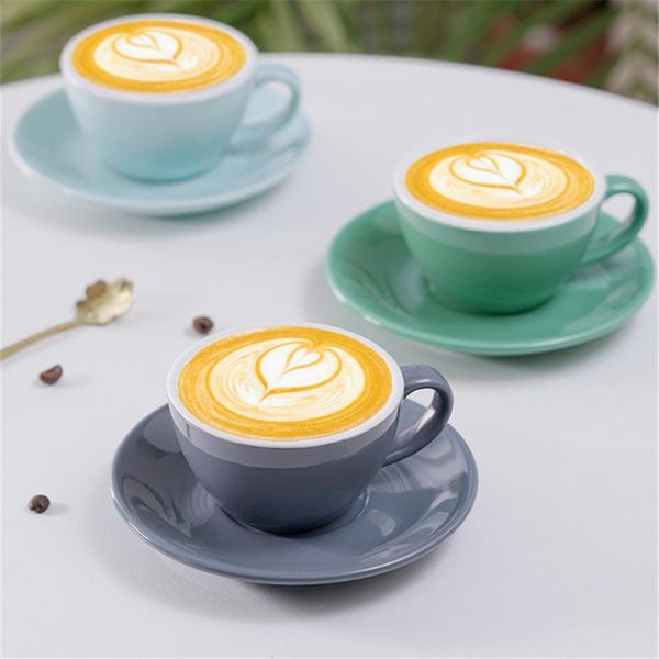 

mugs 150ml ceramic coffee cup saucer spoon set latte mug british afternoon tea snack plate home breakfast