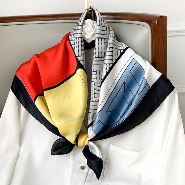 

scarves 2002 women's beach silk scarf summer fashion warm korean color matching seaside sunscreen print shawl, Blue;gray