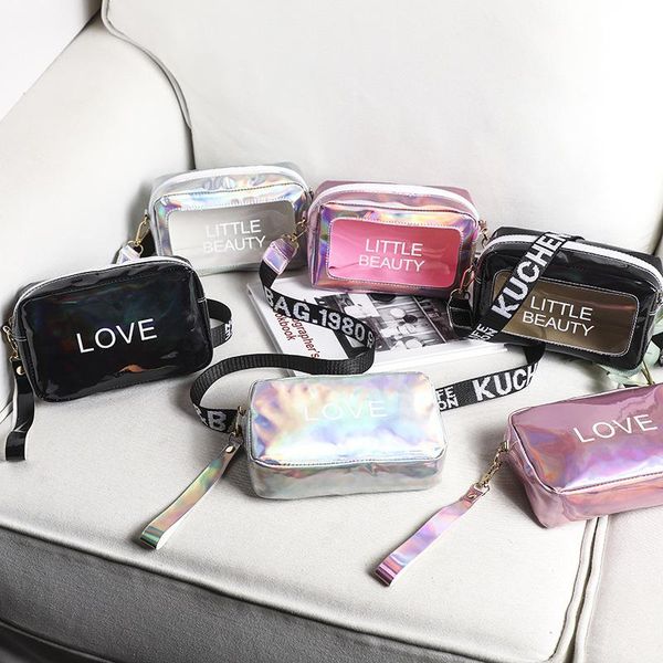 

evening bags women handbags cross body bag pvc laser transparent shoulder messenger waterproof beach