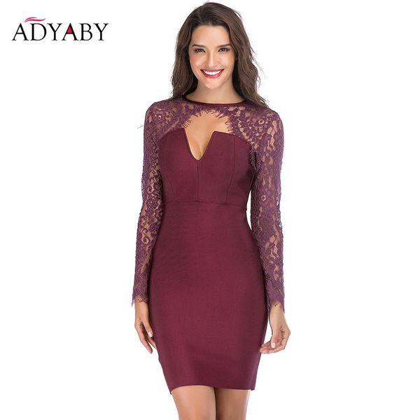 

casual dresses crochet lace party dress 2021 autumn arrival club bandage mini red fashion bodycon sheath for women, Black;gray