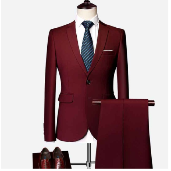 

suit male 2021 spring and autumn high-end custom business blazers three-piece / slim large size. multi-color boutique men's suits &, White;black