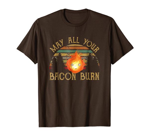 

Vintage Retro May All Your Bacon Burn T Shirt for Women Men, Mainly pictures