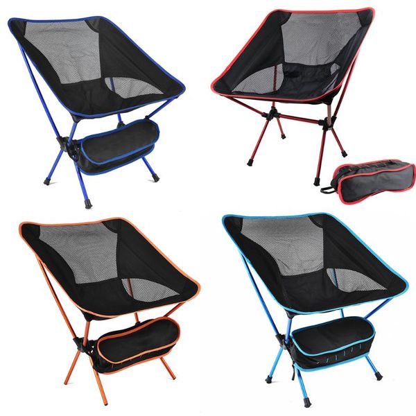 

travel camping ultralight folding chair superhard high load outdoor fishing bbq hiking picnic foldable beach seat accessories