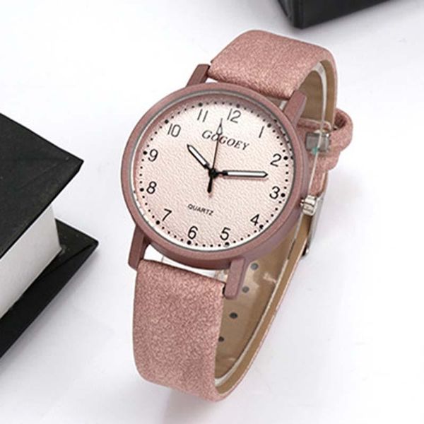 

wristwatches gogoey women watches pink leather band quartz casual ladies price bayan kol saati relogio feminino, Slivery;brown