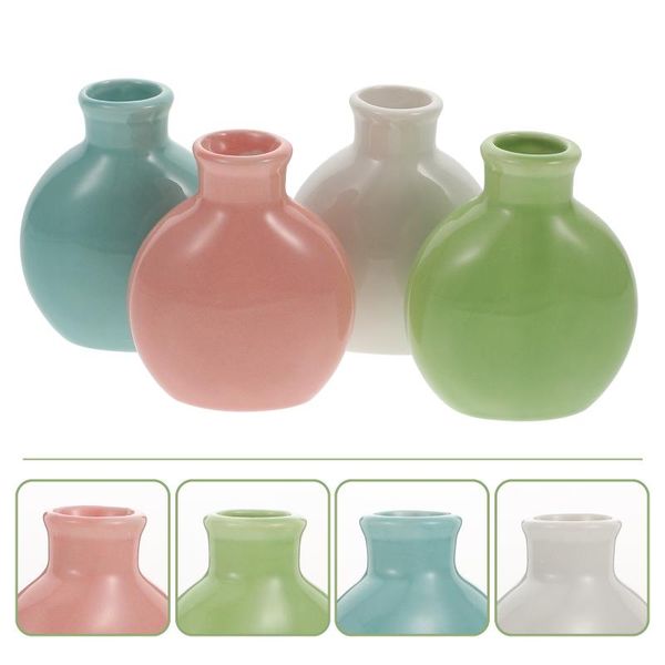 

storage bottles & jars 4pcs durable ceramic flower pots simple arrangement