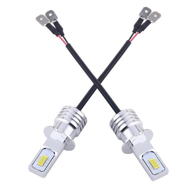 

car headlights 2 pcs h3 led bulbs high power fog light 12v day running kit 35w 4000lm 6000k super bright lamp