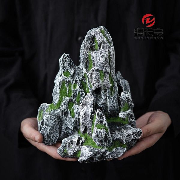 

decorations simulation rockery decoration stone bonsai gardening green ecological aquarium landscape tank landscaping