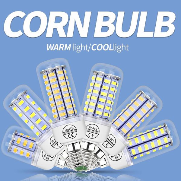 

bulbs e27 led lamp 5730 smd bulb 220v e14 corn light gu10 lampada 230v home kitchen chandelier lighting 24 36 48 56 69 72leds