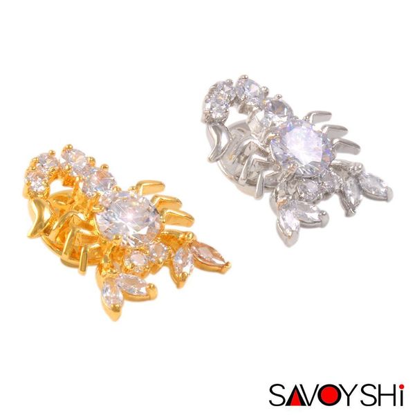 

savoyshi luxury zircon scorpion men lapel pin pins fine gift for mens brooches collar party engagement brand jewelry, Gray