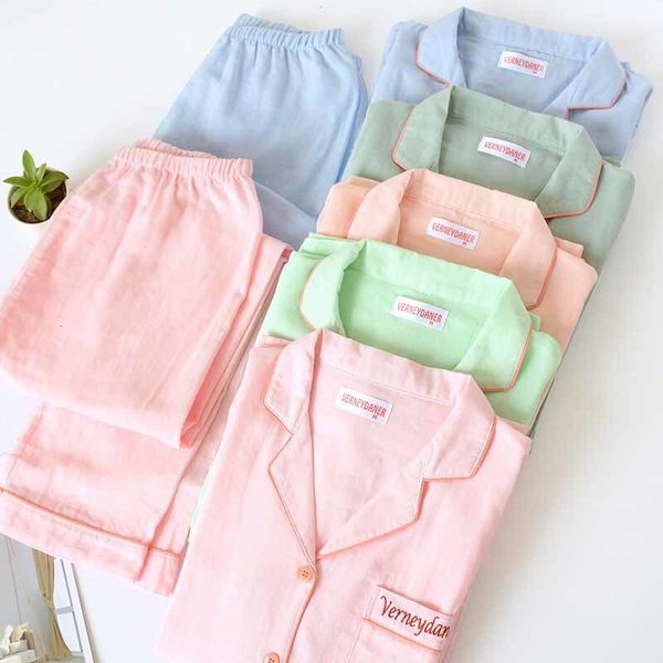 

women's sleepwear autumn new ladies simple style pajamas set women solid color 2pcs comfort full cotton long sleeve+pants homewear, Black;red