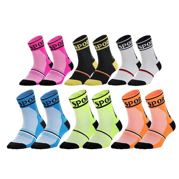 

cycling socks men women breathable outdoor sport road mtb bike bicycle compression sports, Black