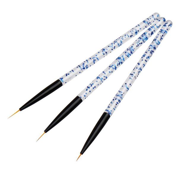 

nail brushes 3pcs crystal pen line drawing deilcate shining sequin rod diy salon ultra-thin manicure set dropship, Yellow