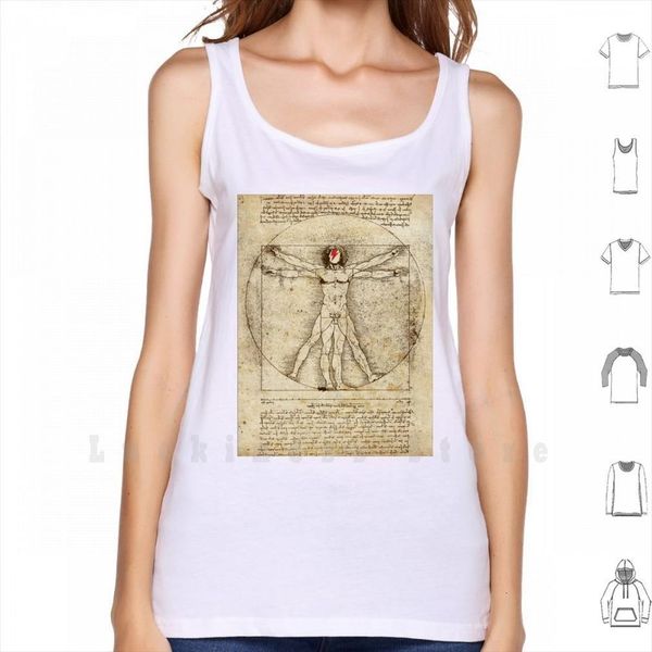 

da vinci x ziggy 2 tank vest sleeveless david classic rock n roll and music, White;black