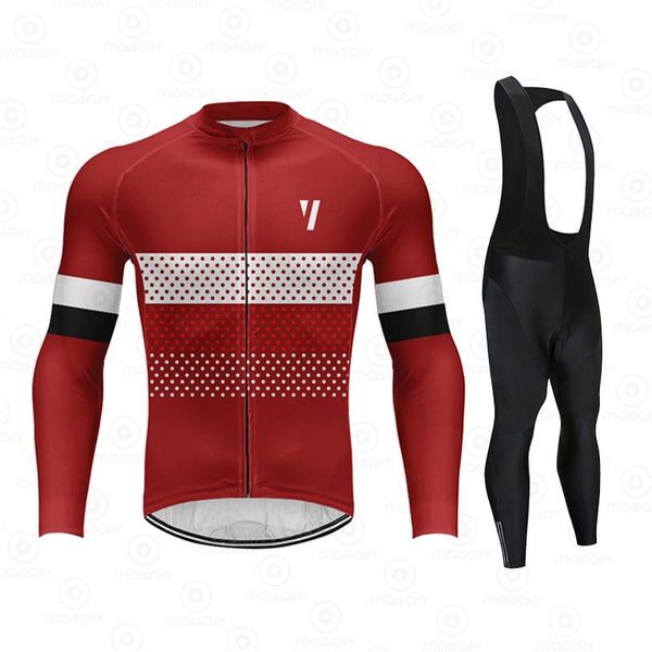 

racing sets spring autumn 2021 team long sleeve cycling jersey set ropa ciclismo breathable bike clothing mtb 19d gel pad, Black;blue