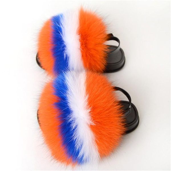 

children sandals kids slippers furry fluffy girl back sling fur belt slides non-slip toddler shoes, Black