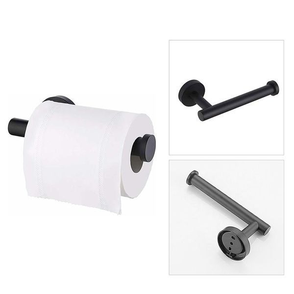 

toilet paper holders towel holder wall mounted rack stainless steel dispenser kitchen cabinet bathroom tissue roll black/silver