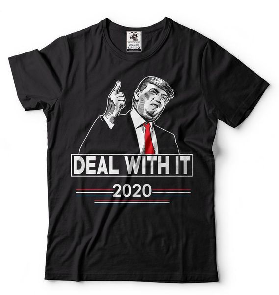 

deal with it trump 2020 t-shirt us president election shirt donald trump shirt, White;black