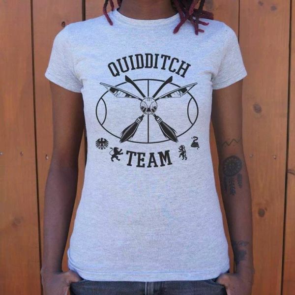 

quidditch team snitch t-shirt | short sleeve graphic tee for women, White;black
