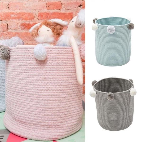 

rope weaving home portable clothes organizer pouch holder laundry storage basket bags