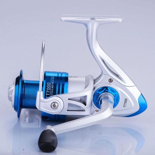 

baitcasting reels fishing reel blue 2000-7000 plastic head spinning 10kg drag metal spare spool saltwater accessories