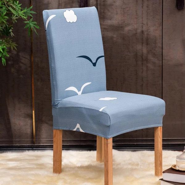 

spandex chair slipcover printed stretch elastic cover for dining room office wedding banquet party 1/2/3/4pcs covers