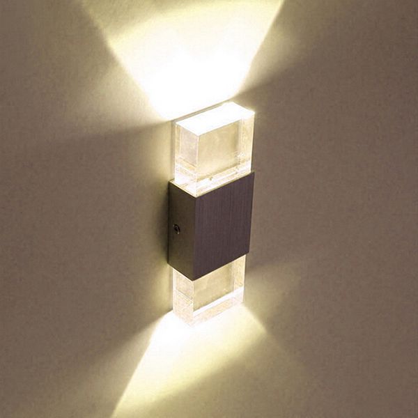 Lampada da parete a LED da 6W Luci da bagno Alluminio di alta qualità + paralume in acrilico per scale da corridoio Bar KTV Lampade da parete