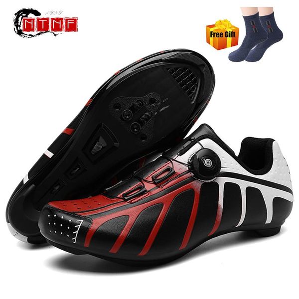 

cycling shoes men triathlon sapatilha mtb spd cleats road racing bike professional outdoor sport self-locking bicycle sneakers footwear, Black