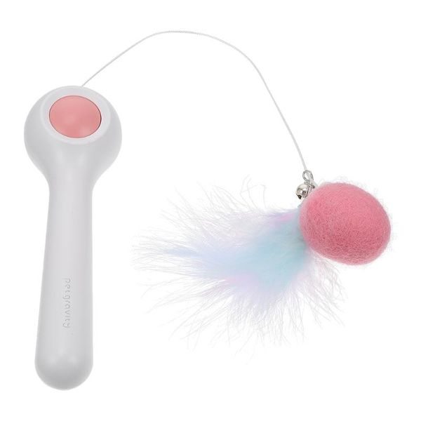 

cat toys retractable teasing interactive artificial feather wand