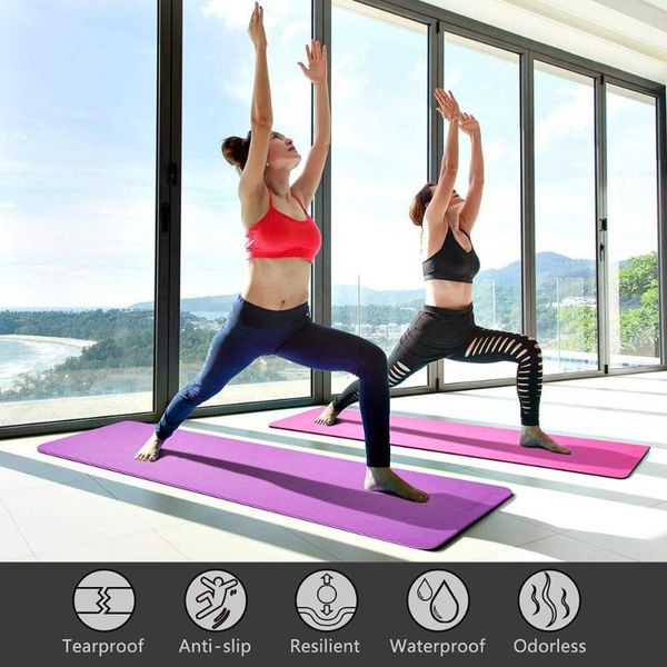 

yoga mats non-slip exercise mat environmentally friendly tasteless tpe fitness 40a2