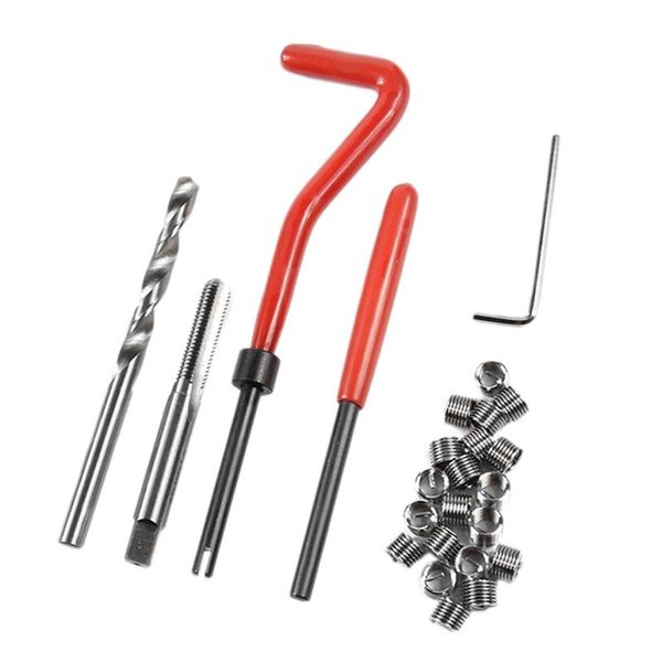 

professional hand tool sets 25 piece thread repair kit m6 x 1.0mm insert compatible set for auto repairing