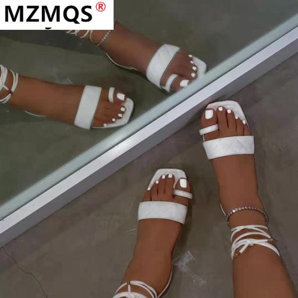 

sandals 2021 summer women square headgear toe ring strap roman fashion comfortable outdoor flat plus size 43, Black