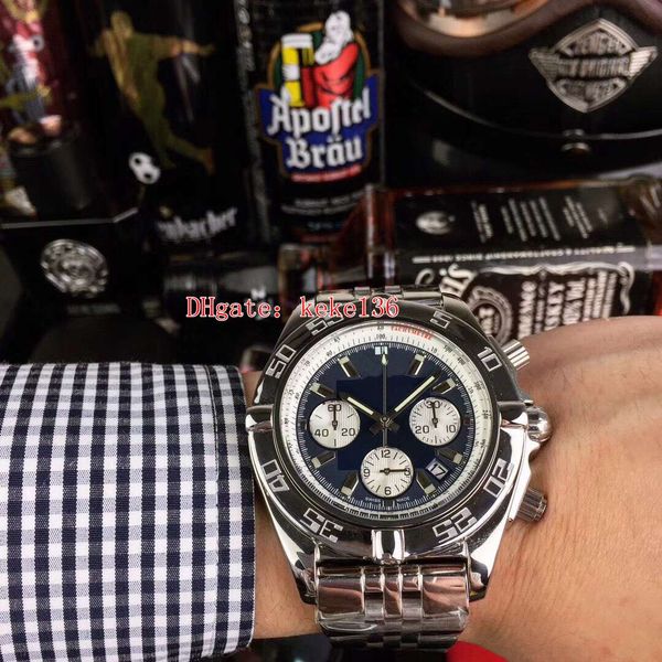 

6 style elling watch 44mm b01 chronograph series ab011012.c789.388a ab011011.c788 stainless steel vk quartz mens watches wristwatches, Slivery;brown